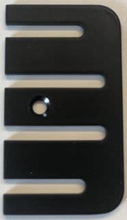 Avstandsholder 89×63 mm sort pulverlakkert