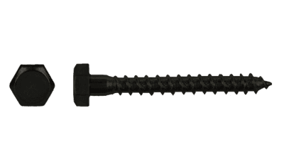 Franske treskruer DIN 571 M8×60 mm (25 stk) sort