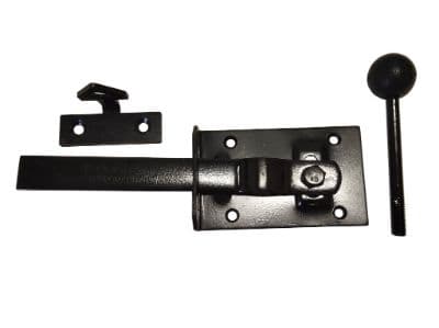 Grindlås med nese 100×60 mm sort forsinket