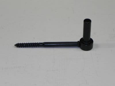 Innskruingskrok 145 mm sort pulverlakkert