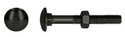 Låsebolter DIN 603 med mutter M10×80 mm (25 stk) sort