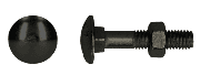 Låsebolter DIN 603 med mutter M8×80 mm (25 stk) sort