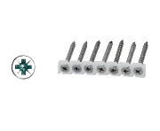 Magasinskruer på bånd pozidriv helgjenget 4,00×25 mm (500 stk)