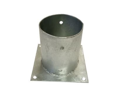 Stolpefot på plate rund Ø121 mm varmforsinket