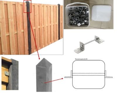 Universalbeslag 100 mm rustfritt stål